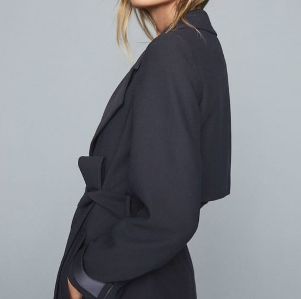 NWT REISS | Penelope Longline Mac Trench Coat - Picture 7 of 9